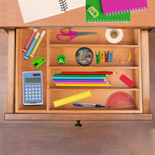 Load image into Gallery viewer, Secura Kitchen Drawer Organizer, Bamboo Utensil Holder Cutlery Makeup Jewelry Silverware Tray for Kitchen, Office, Bathroom, Closet, Dresser