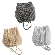 Load image into Gallery viewer, Rhinestone Inlaid Flash Bucket Clutch Bag