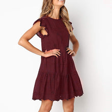 Load image into Gallery viewer, LILI MINI DRESS WITH RUFFLES SLEEVE