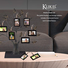 Load image into Gallery viewer, Family Tree Photo Frame Ornaments - 8 Horizontal Hanging Picture Frames - 1.5&quot; X 2.5&quot; Photo Opening
