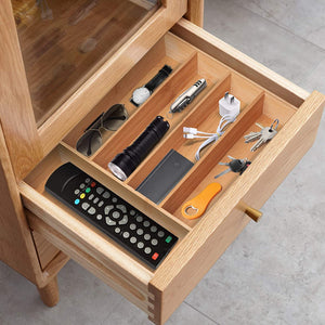 Secura Kitchen Drawer Organizer, Bamboo Utensil Holder Cutlery Makeup Jewelry Silverware Tray for Kitchen, Office, Bathroom, Closet, Dresser