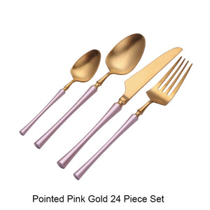 24Pcs/set Flatware Dinnerware Tableware