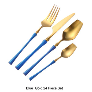 24Pcs/set Flatware Dinnerware Tableware
