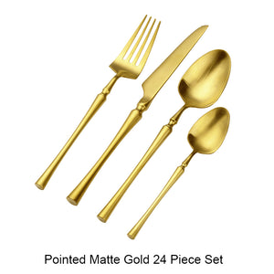 24Pcs/set Flatware Dinnerware Tableware