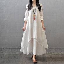 Load image into Gallery viewer, Cotton Linen Midi Dresses
