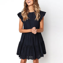 Load image into Gallery viewer,   LILI MINI DRESS WITH RUFFLES SLEEVE
