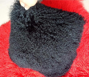 Real Mongolian lamb fur Pillow Case