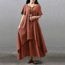 Load image into Gallery viewer, Cotton Linen Midi Dresses
