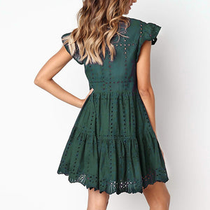   LILI MINI DRESS WITH RUFFLES SLEEVE