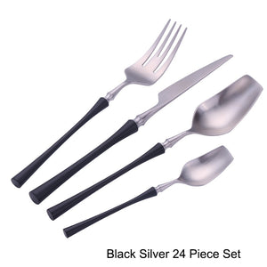 24Pcs/set Flatware Dinnerware Tableware