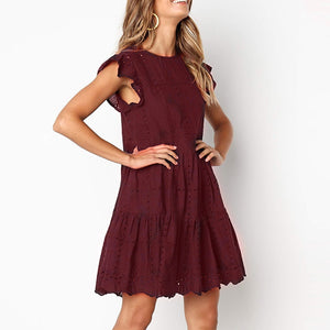   LILI MINI DRESS WITH RUFFLES SLEEVE