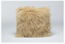 Load image into Gallery viewer, Real Mongolian lamb fur Pillow Case
