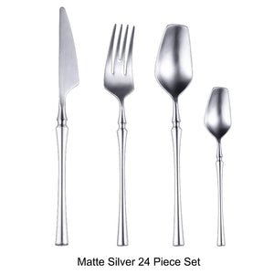 24Pcs/set Flatware Dinnerware Tableware