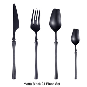 24Pcs/set Flatware Dinnerware Tableware