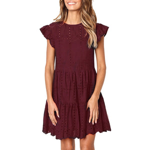 LILI MINI DRESS WITH RUFFLES SLEEVE