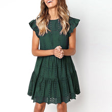 Load image into Gallery viewer,   LILI MINI DRESS WITH RUFFLES SLEEVE
