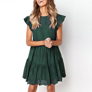   LILI MINI DRESS WITH RUFFLES SLEEVE