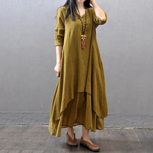 Load image into Gallery viewer, Cotton Linen Midi Dresses
