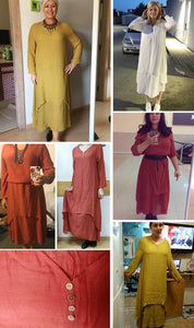 Cotton Linen Midi Dresses