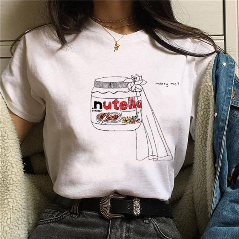 NUTELLA KAWAII PRINT T SHIRT