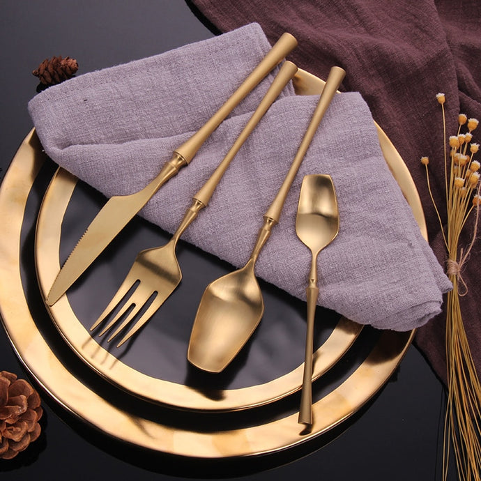 24Pcs/set Flatware Dinnerware Tableware