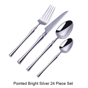 24Pcs/set Flatware Dinnerware Tableware